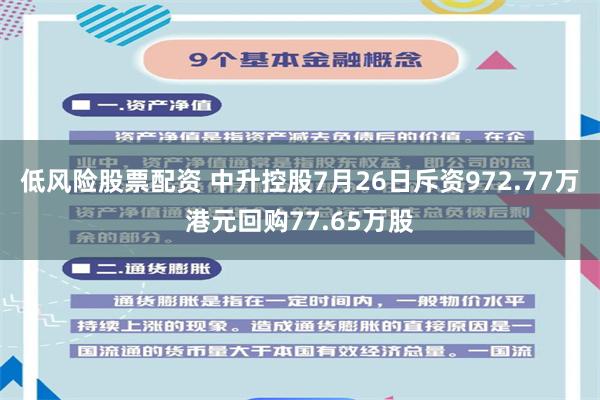 低风险股票配资 中升控股7月26日斥资972.77万港元回购77.65万股