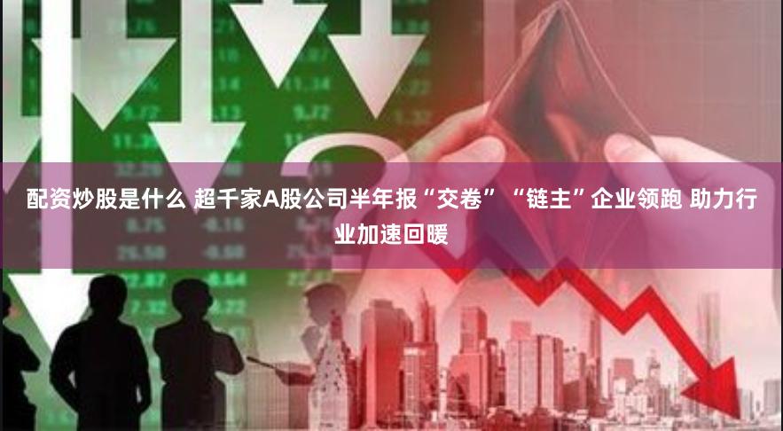 配资炒股是什么 超千家A股公司半年报“交卷” “链主”企业领跑 助力行业加速回暖