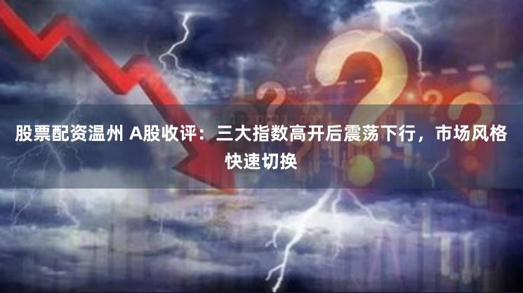 股票配资温州 A股收评：三大指数高开后震荡下行，市场风格快速切换